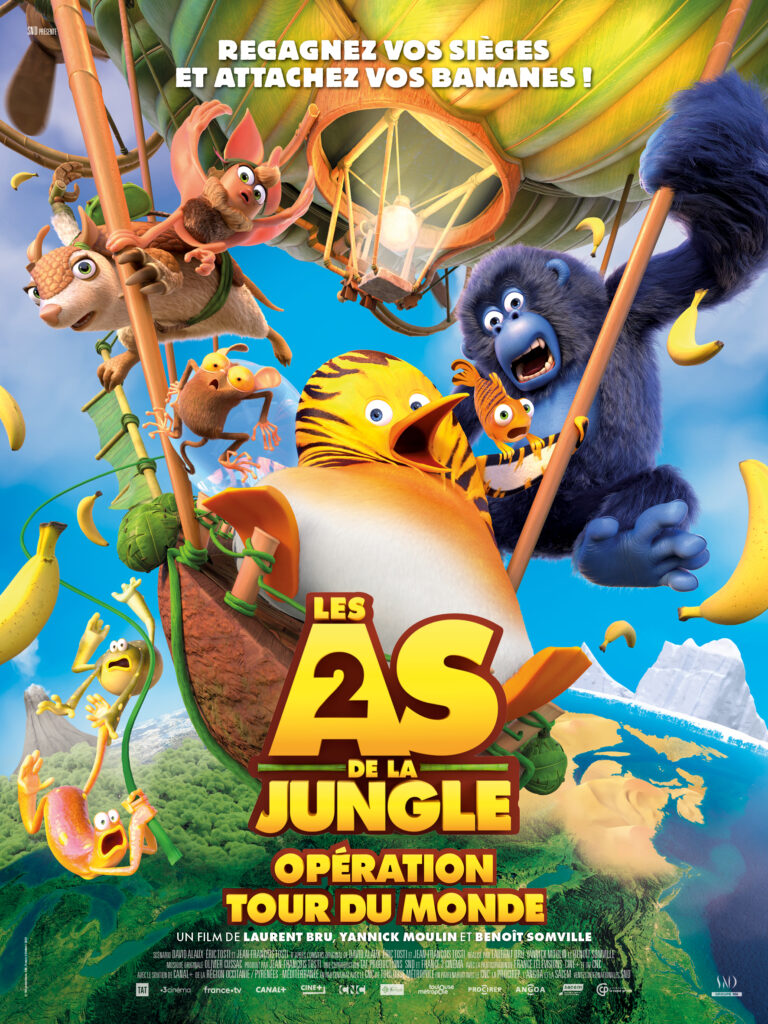 Affiche - Les As de la Jungle 2 Objectif tour du monde © TAT productions | SND | France 3 Cinéma | 2023