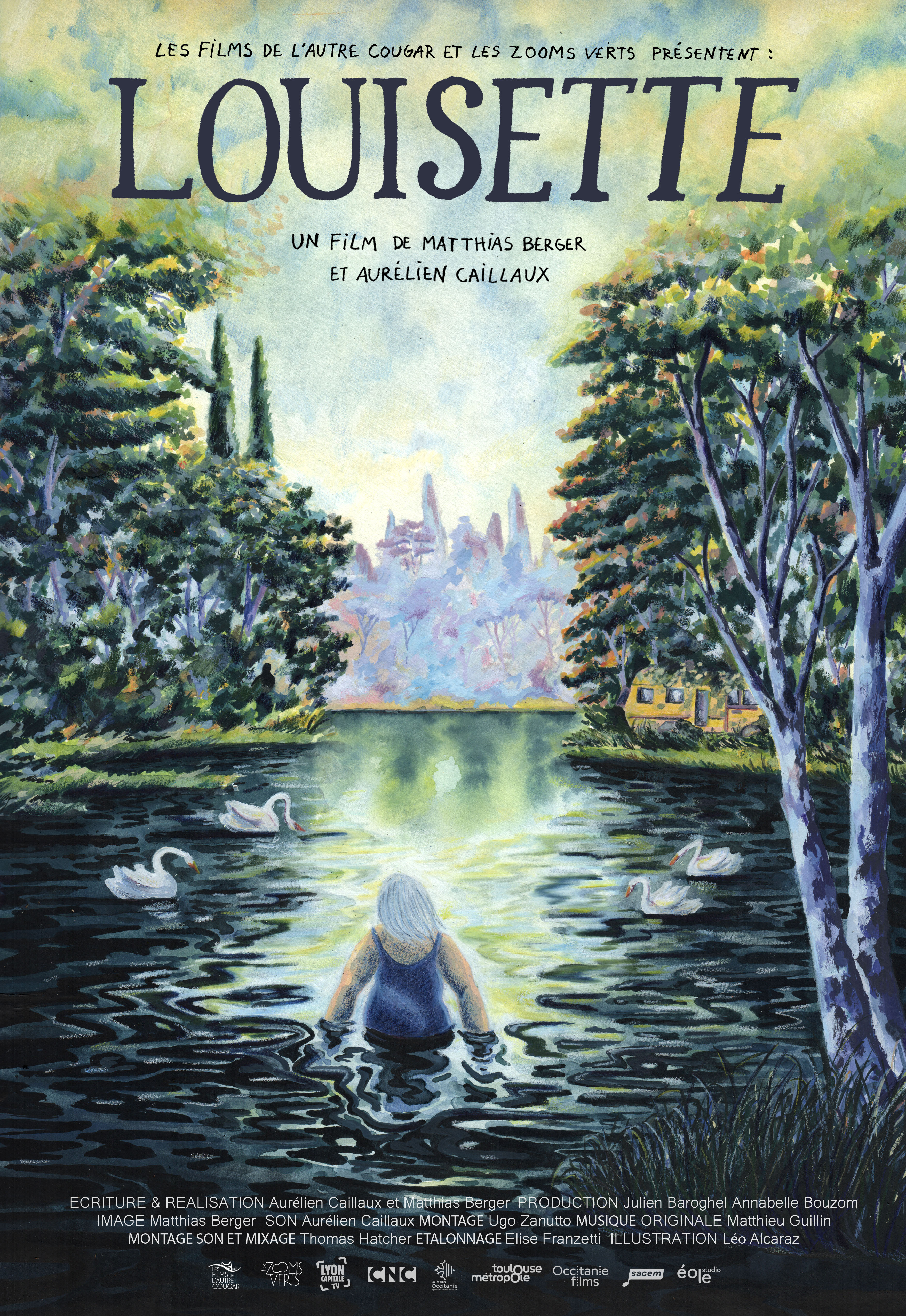 Affiche du film - Louisette de Matthias Berger et Aurélien Caillaux © 2024 Les films de l'autre cougar